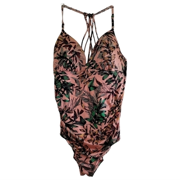 Athleta Swim Athleta Aqualuxe Print Molded One Piece Large - Picture 3 of 10